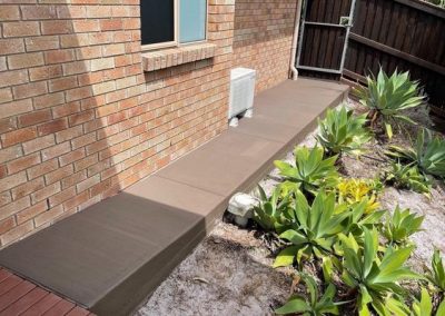 coloured concrete side pathway